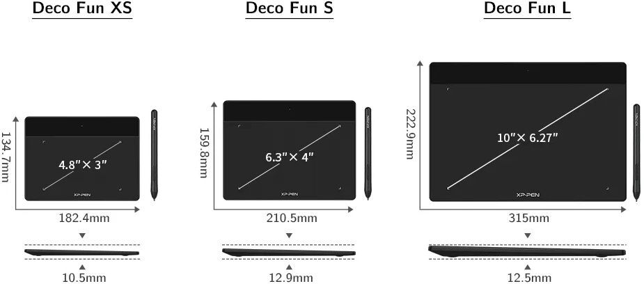Графический планшет XP-pen Deco Fun XS_BK черный фото5
