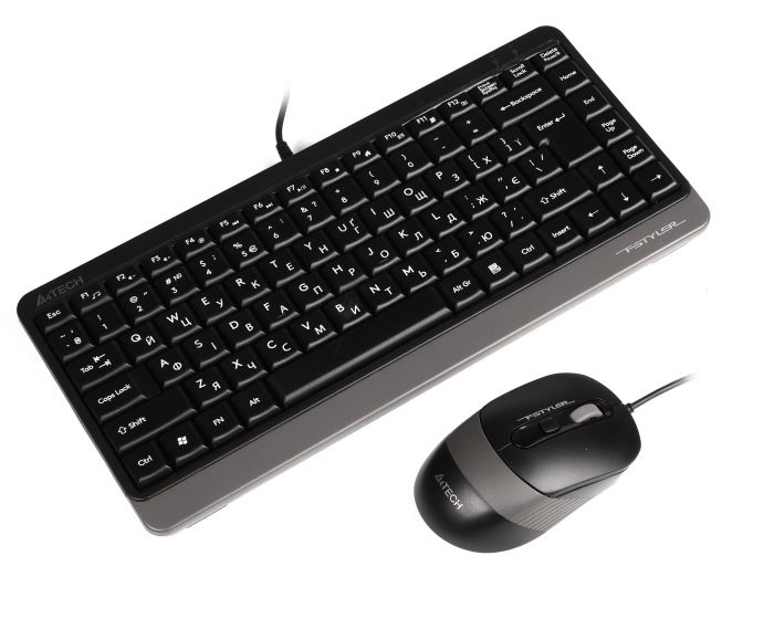 Комплект (клавіатура, миша) A4Tech Fstyler F1110 Grey USB фото3