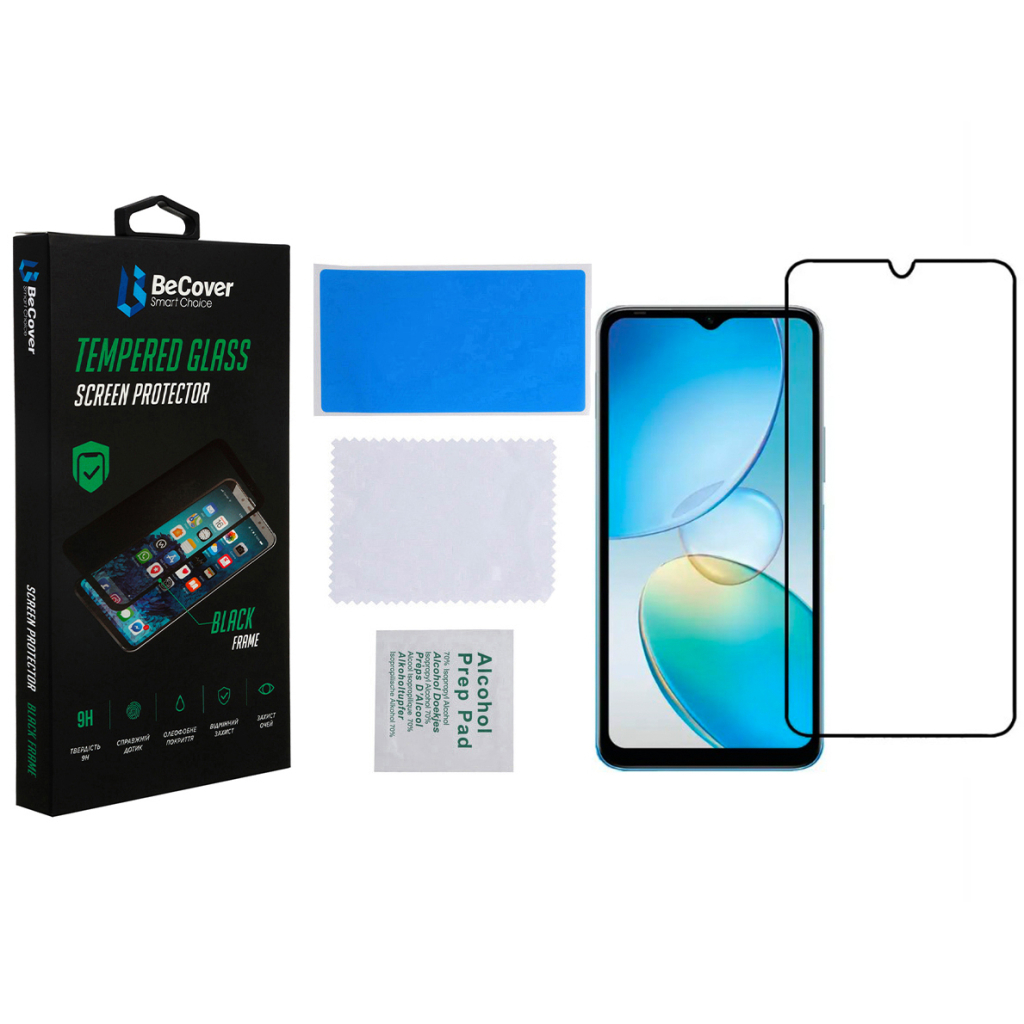 Захисне скло BeCover для Infinix Hot 12i (X665B) Black (708540) фото3