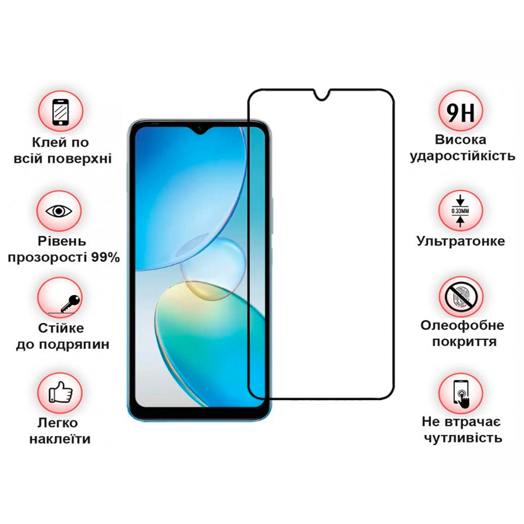 Захисне скло BeCover для Infinix Hot 12i (X665B) Black (708540) фото4