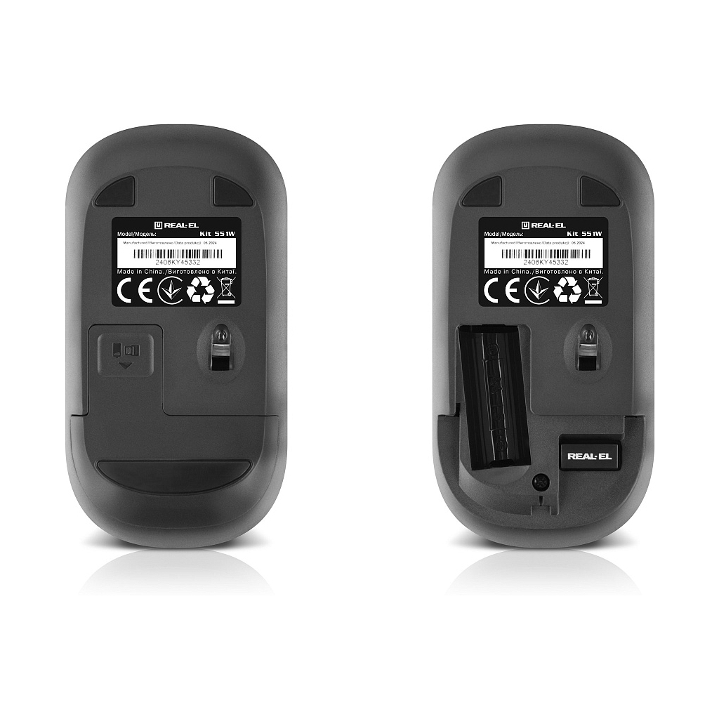 Комплект (клавіатура, миша) бездротовий REAL-EL Kit 551W Black (EL123100048) фото8