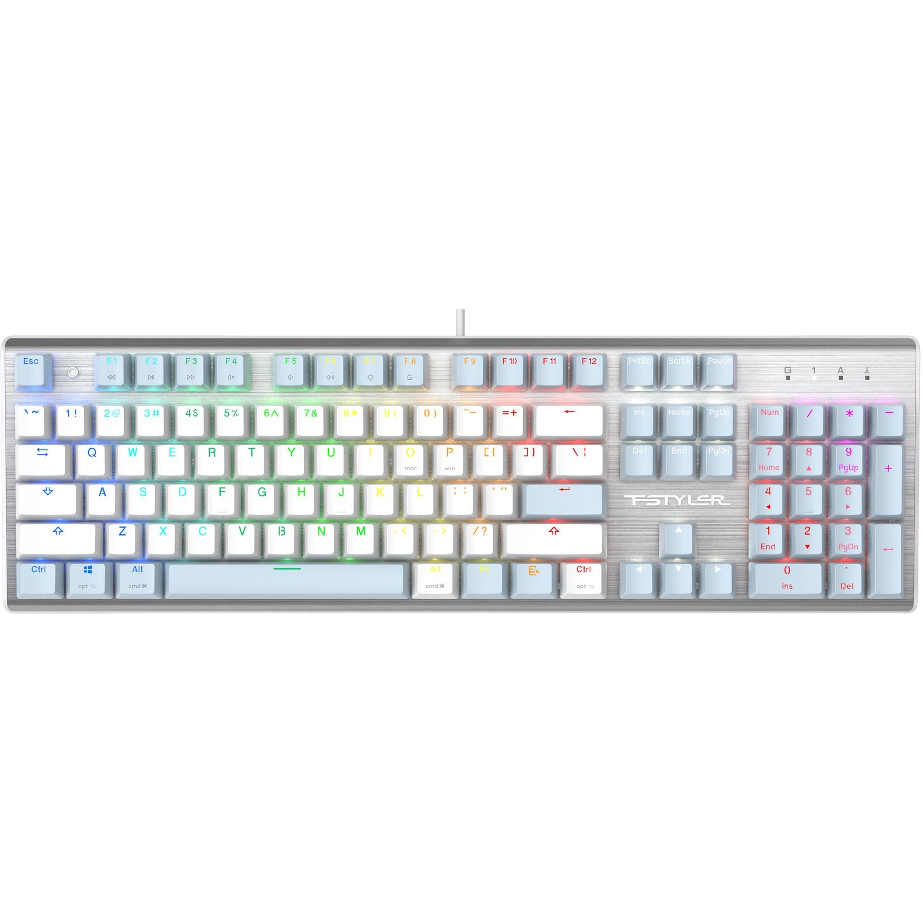Клавіатура A4Tech Fstyler FS100 Icy Blue фото8