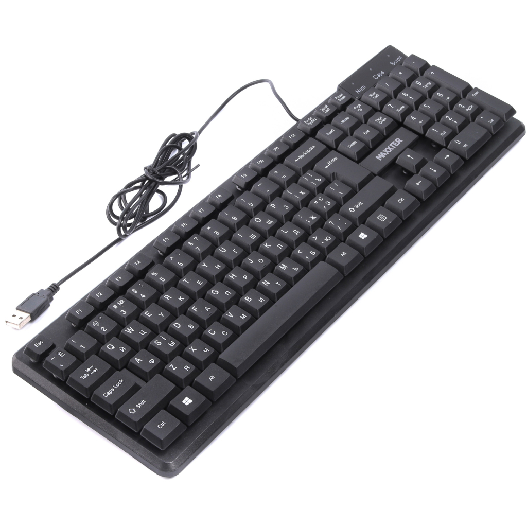 Клавiатура Maxxter KBM-U01-UA Black фото