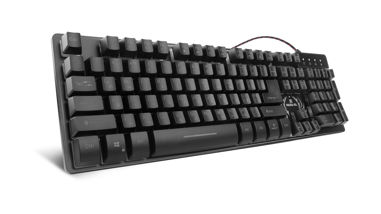 Клавіатура REAL-EL Comfort 7090 Backlit Black (EL123100031) фото