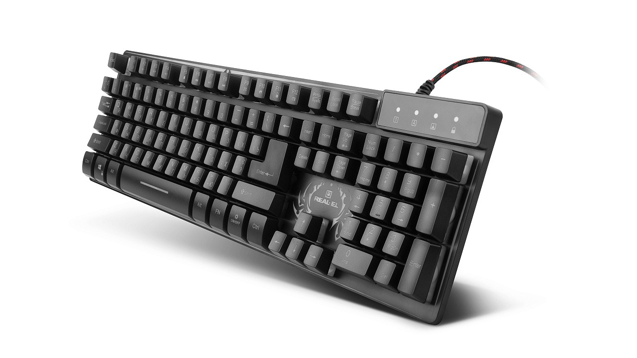 Клавіатура REAL-EL Comfort 7090 Backlit Black (EL123100031) фото