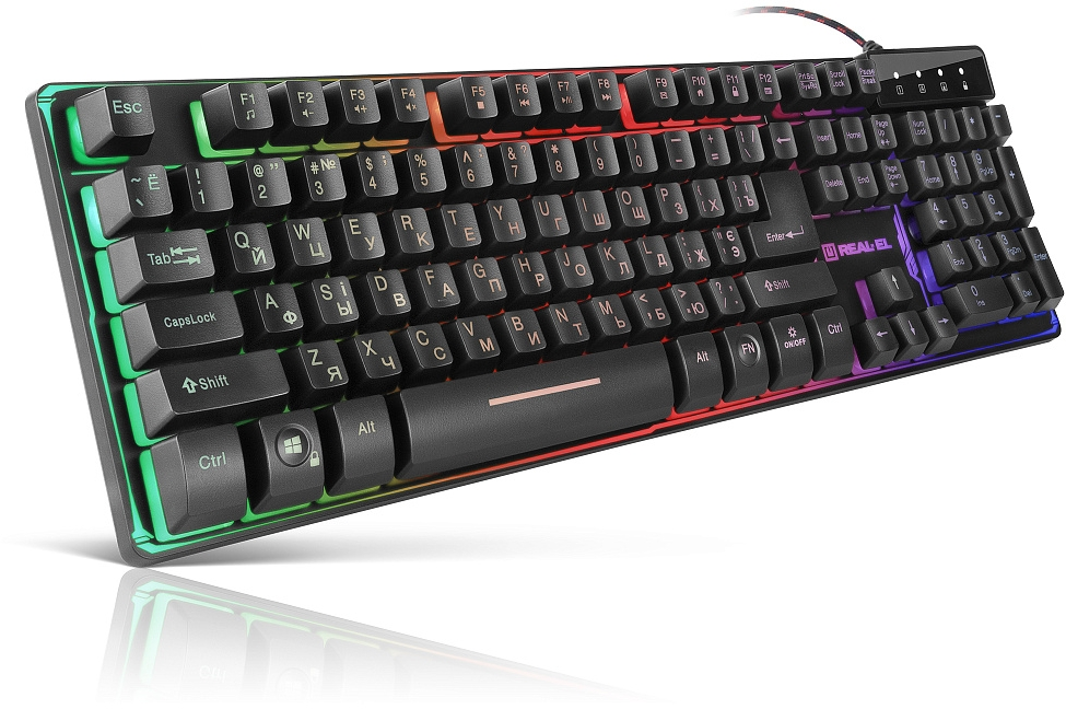 Клавіатура REAL-EL Gaming 8700 Black фото2