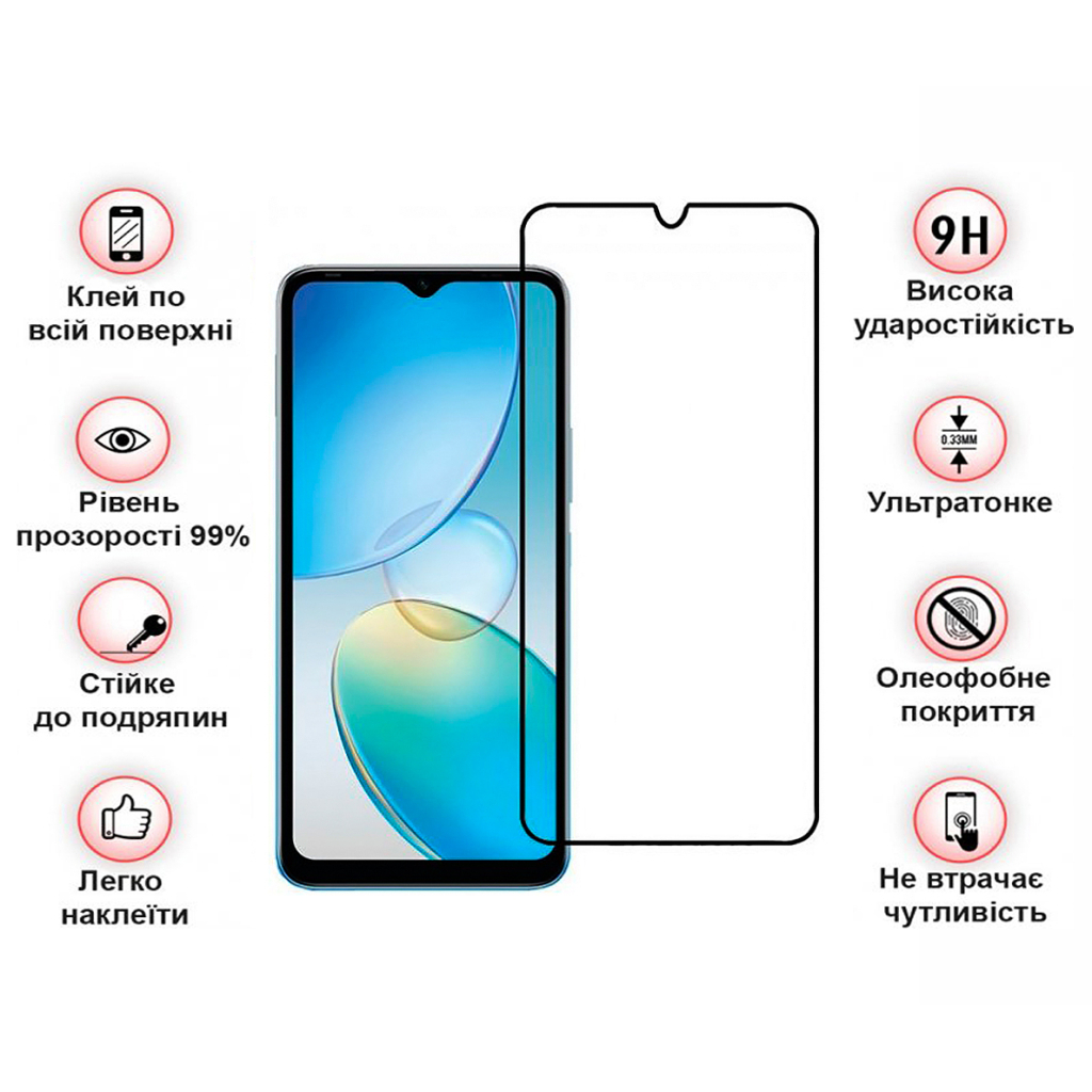 Защитное стекло BeCover для Infinix Note 12 (X663D) Black (708142) фото3