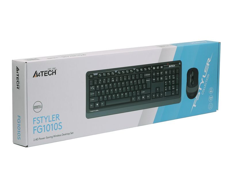 Бездротовий комплект A4Tech Fstyler клавіатура+миша, FG1010S (Grey) фото6