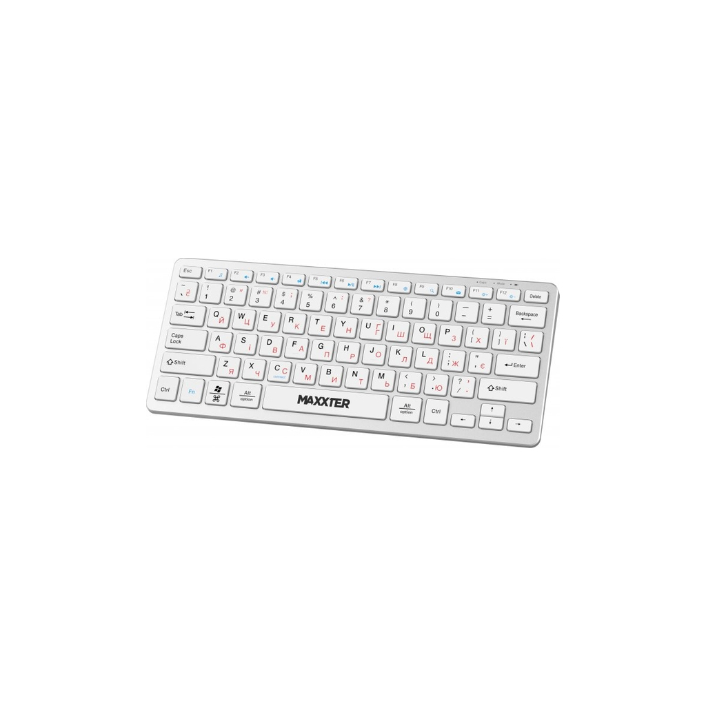 Клавiатура бездротова Maxxter KBW-C01S-UA Silver фото2