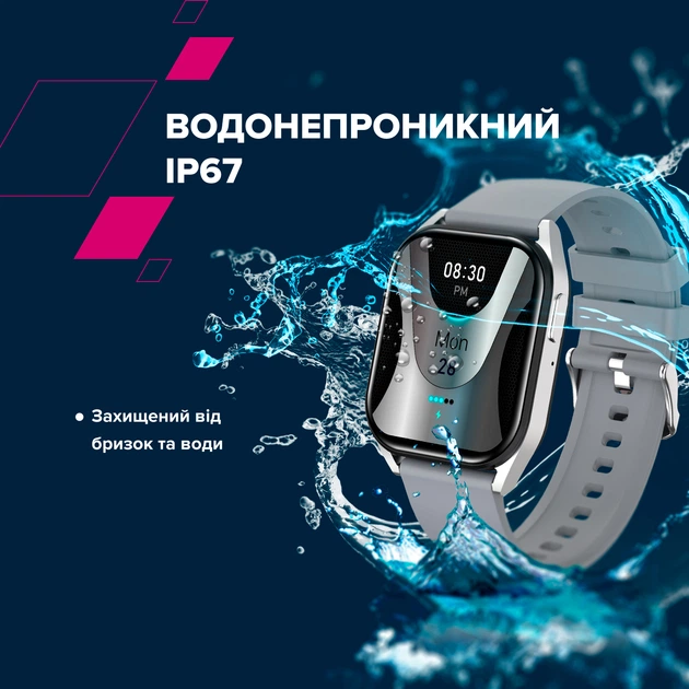 Смарт-часы Canyon Chatter SW-58 BT-CALL Silver Grey (CNS-SW58SS) фото