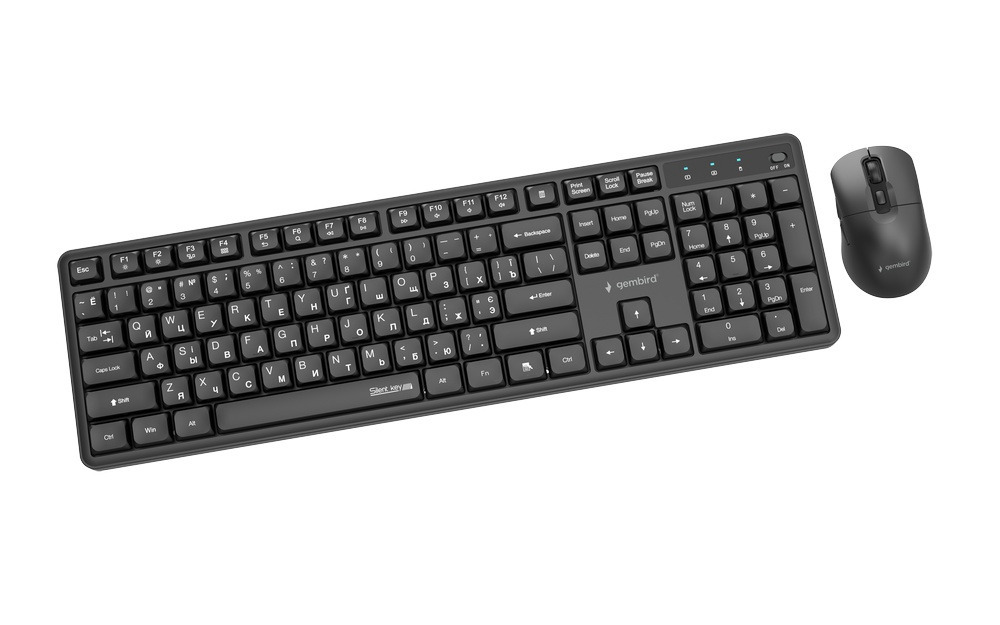 Комплект Gembird KBS-WMS-01-CYRL Black фото5