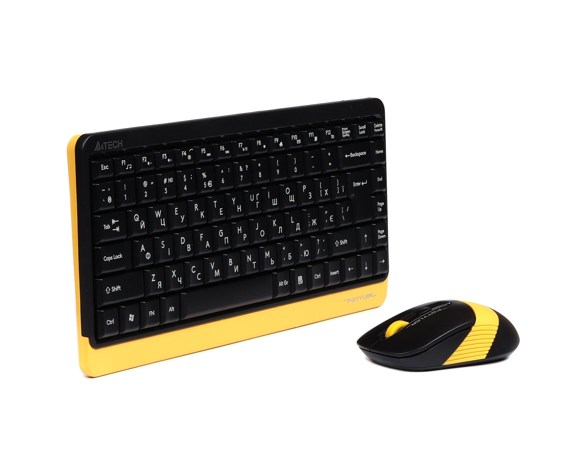 Комплект (клавіатура, миша) бездротовий A4Tech FG1110 Bumblebee USB фото2