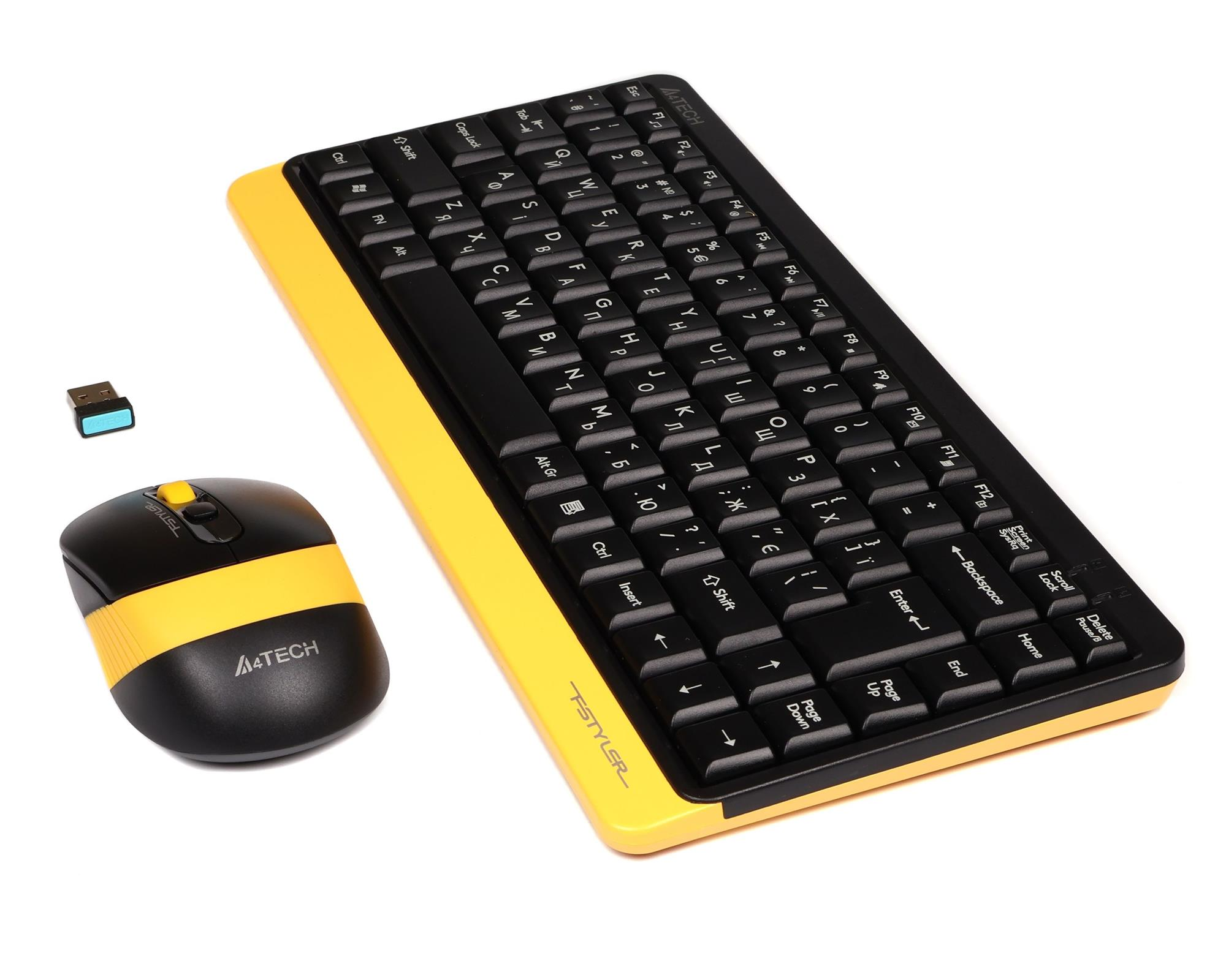 Комплект (клавіатура, миша) бездротовий A4Tech FG1110 Bumblebee USB фото4