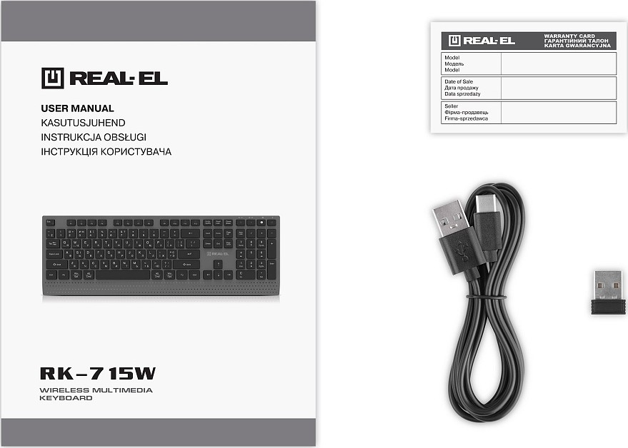 Клавіатура бездротова REAL-EL RK-715W фото9