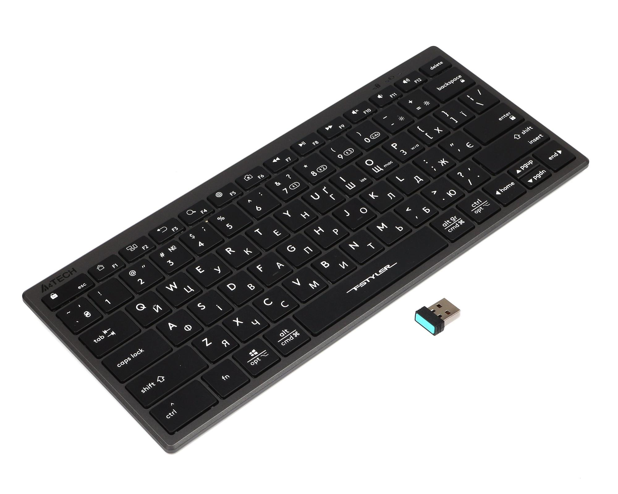 Клавіатура бездротова A4Tech Fstyler FBX51C Grey фото4