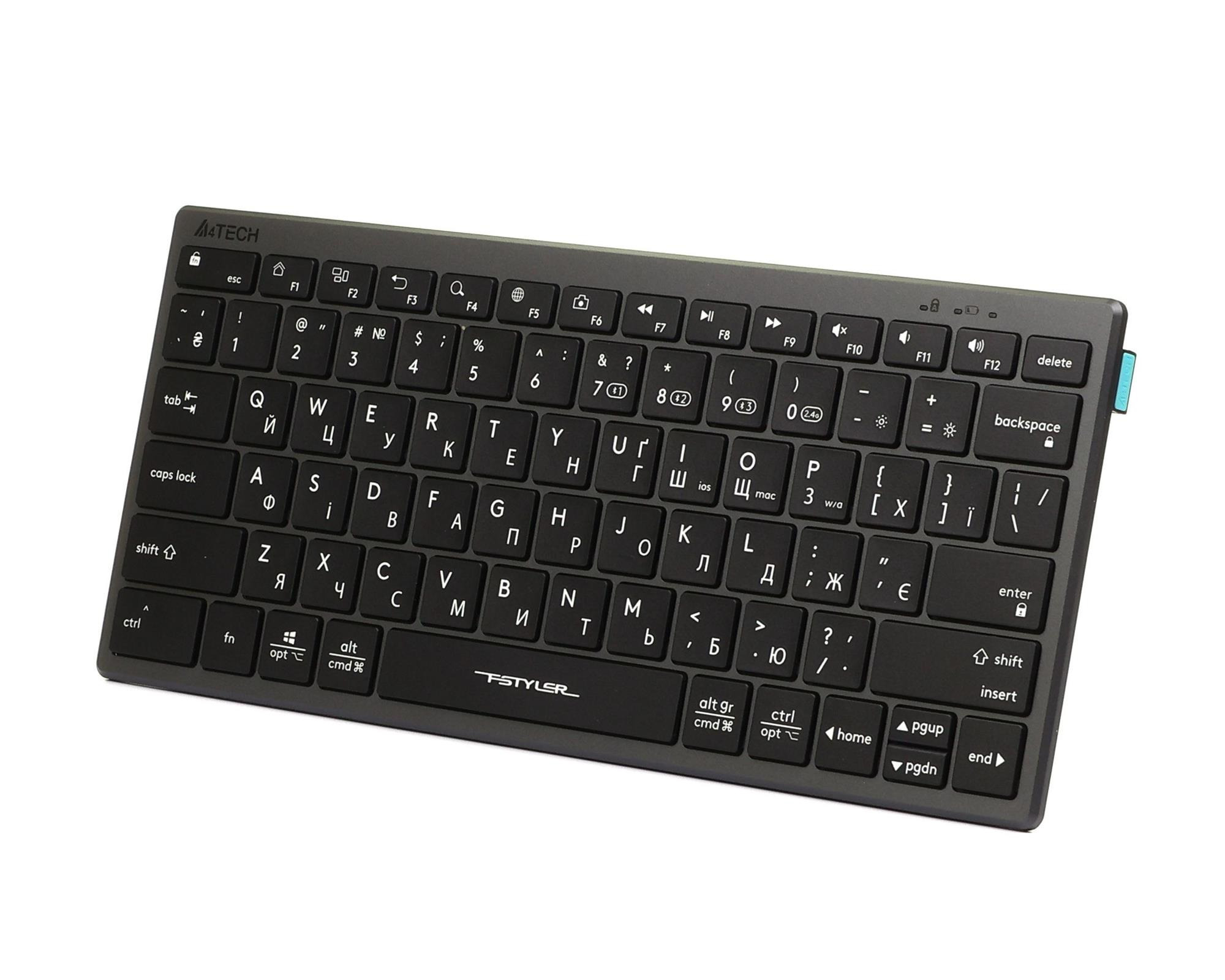 Клавіатура бездротова A4Tech Fstyler FBX51C Grey фото8