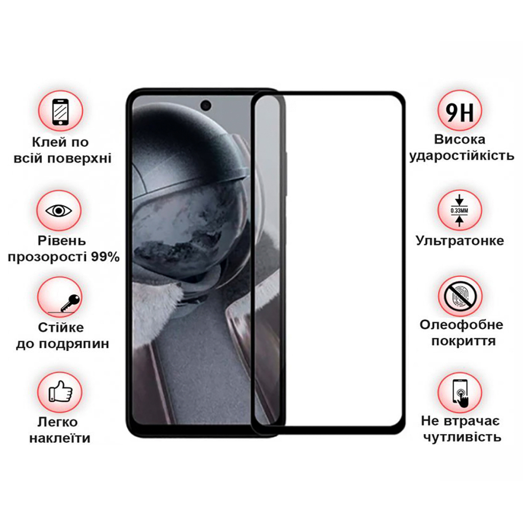 Захисне скло BeCover для HMD Pulse+ Black (712504) фото3