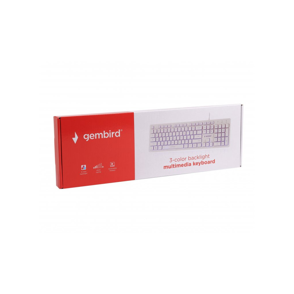 Клавіатура Gembird KB-UML3-01-W-UA White фото5