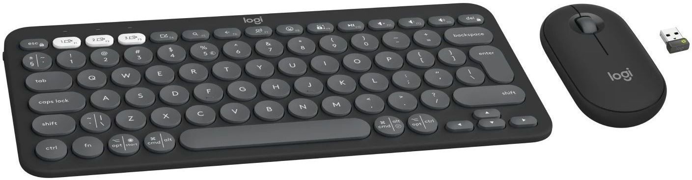 Комплект (клавіатура, миша) бездротовий Logitech Pebble 2 Combo Graphite (920-012239) фото2