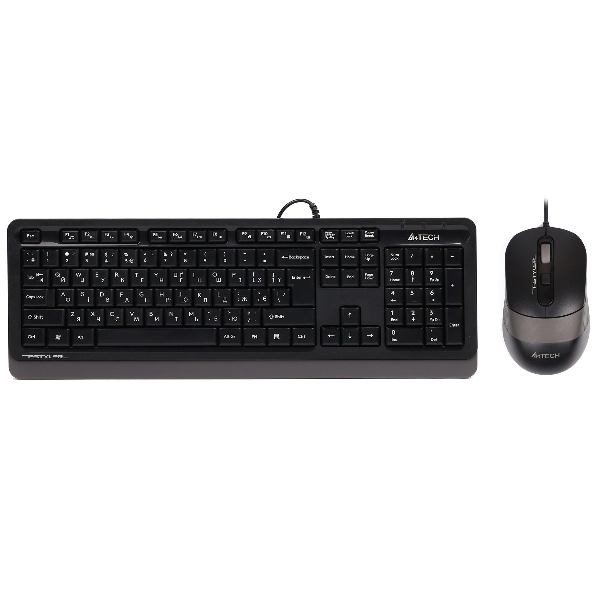 Комплект A4Tech F1010 Black/Grey фото