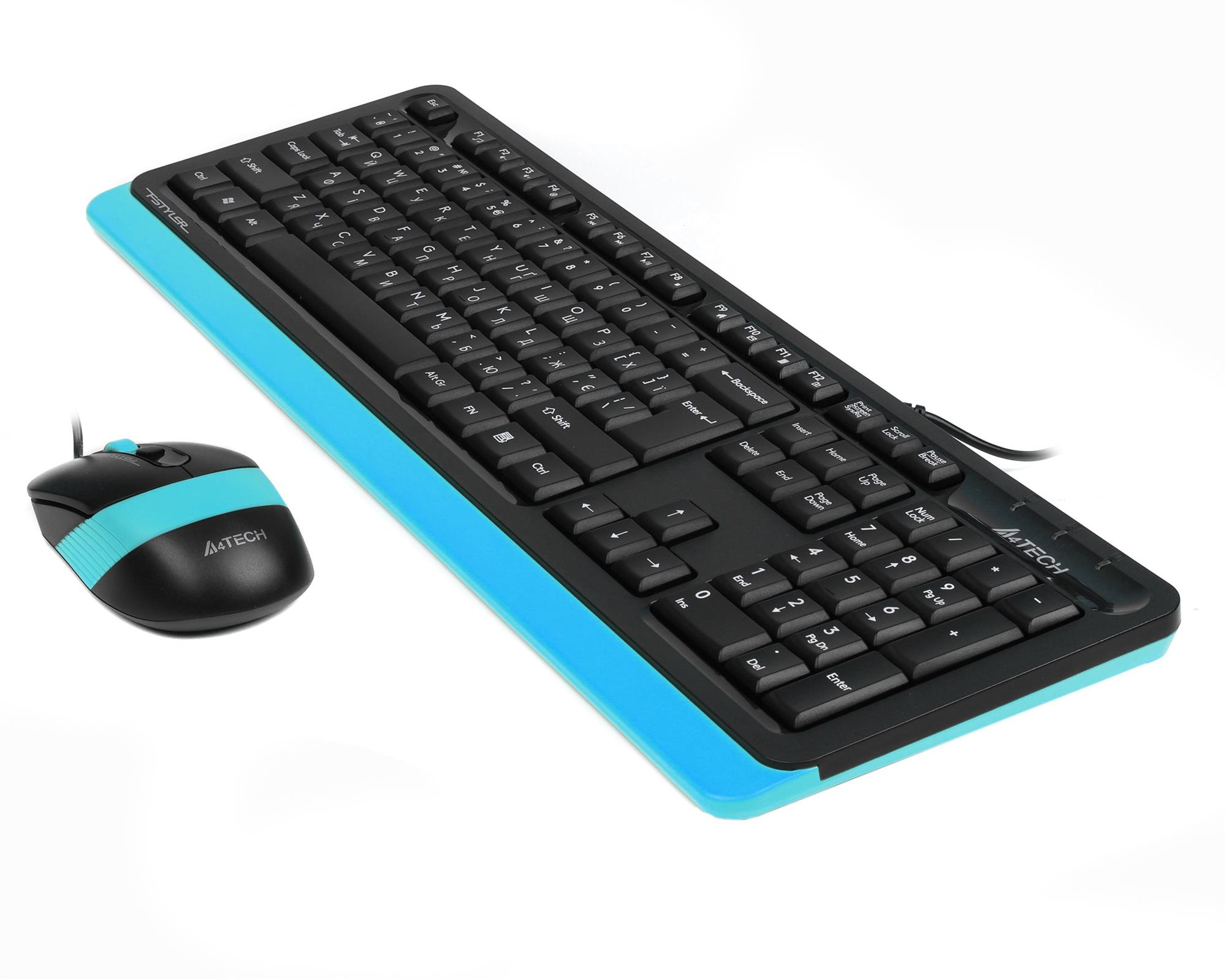 Комплект A4Tech F1010 Black/Blue фото