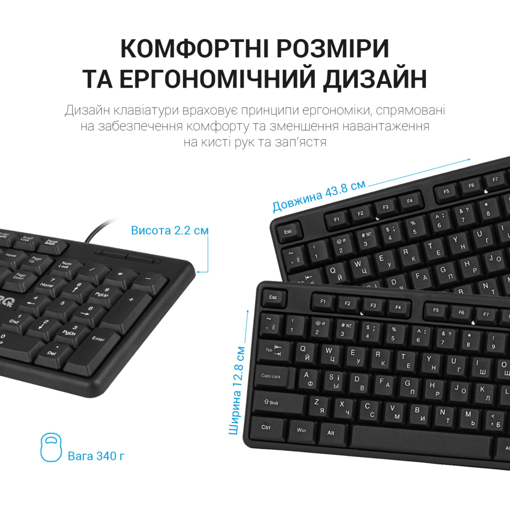 Клавиатура OfficePro SK166 Black фото