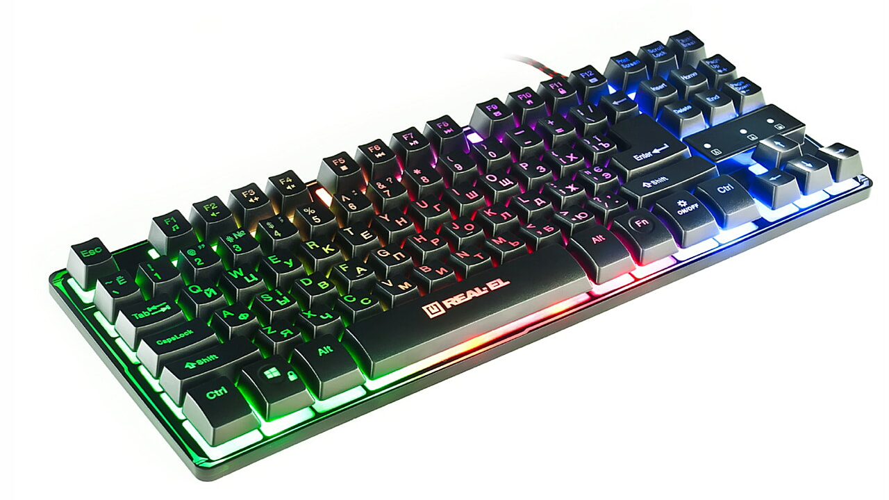 Клавіатура REAL-EL Gaming 8710 TKL Backlit Ukr Black фото2