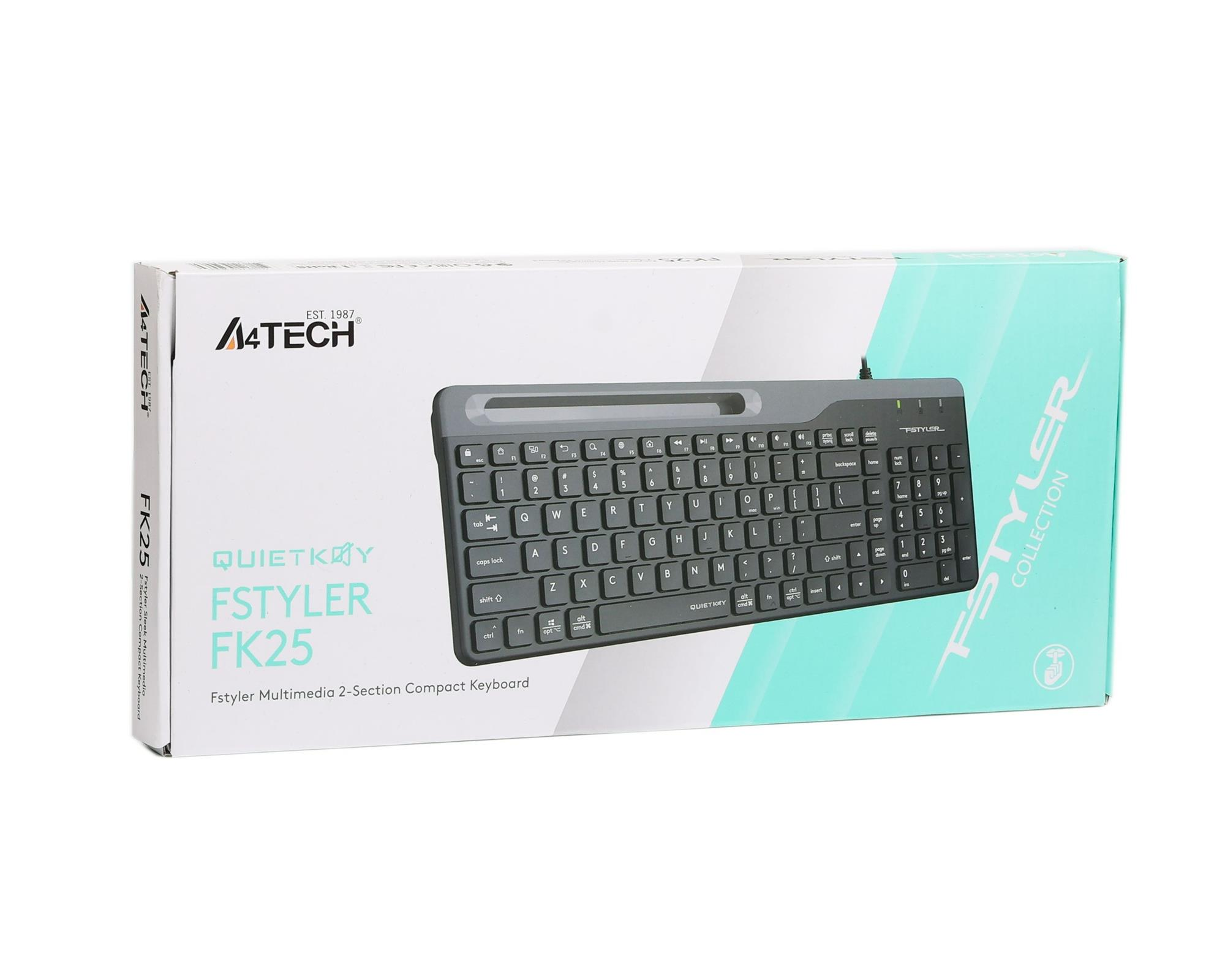 Клавиатура A4Tech Fstyler, USB, FK25 (Black) фото