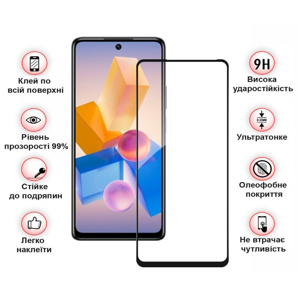 Захисне скло BeCover для Infinix Hot 40 (X6836) Black (711072) фото3