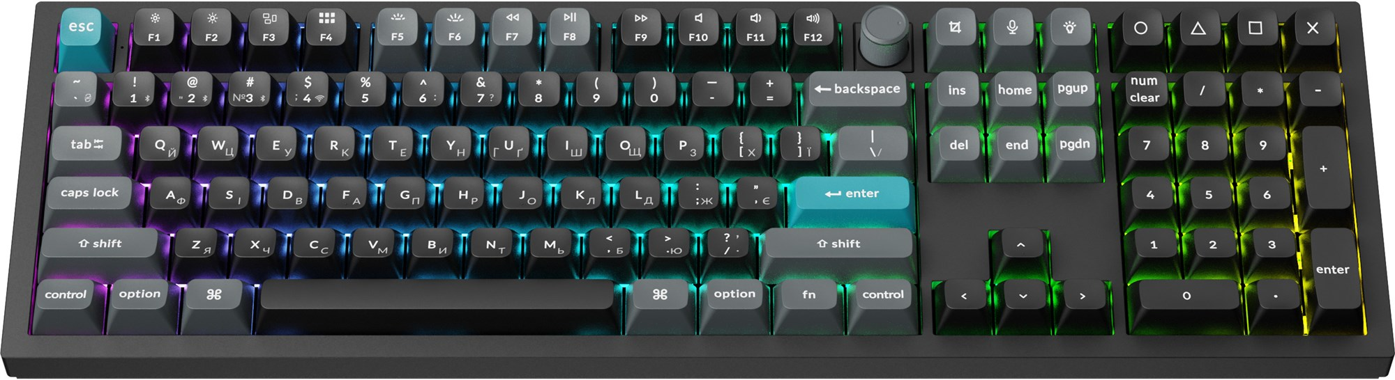 Клавіатура бездротова Keychron Q6 Ultra Keychron Red Switch Black RGB (Q6U-M1-UA) фото