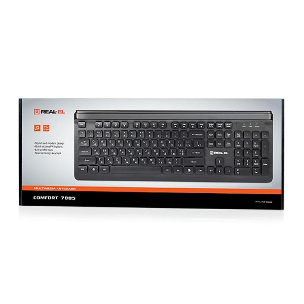 Клавіатура REAL-EL Comfort 7085 Ukr Black фото3