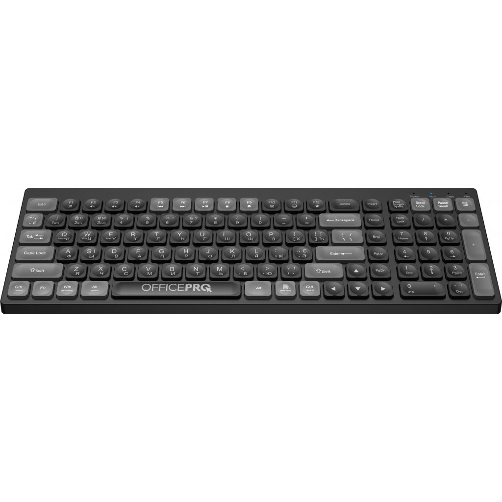 Клавіатура бездротова OfficePro SK985B Bluetooth Black фото2