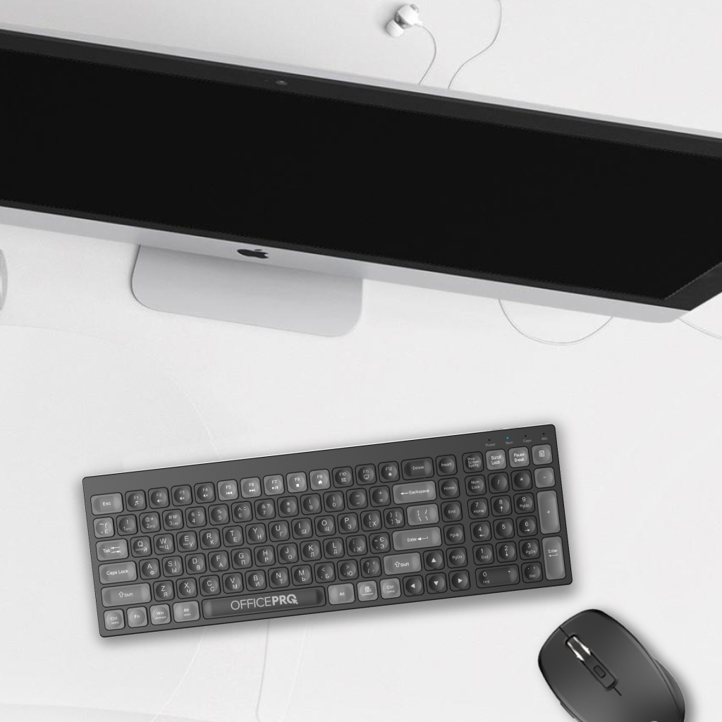 Клавіатура бездротова OfficePro SK985B Bluetooth Black фото6