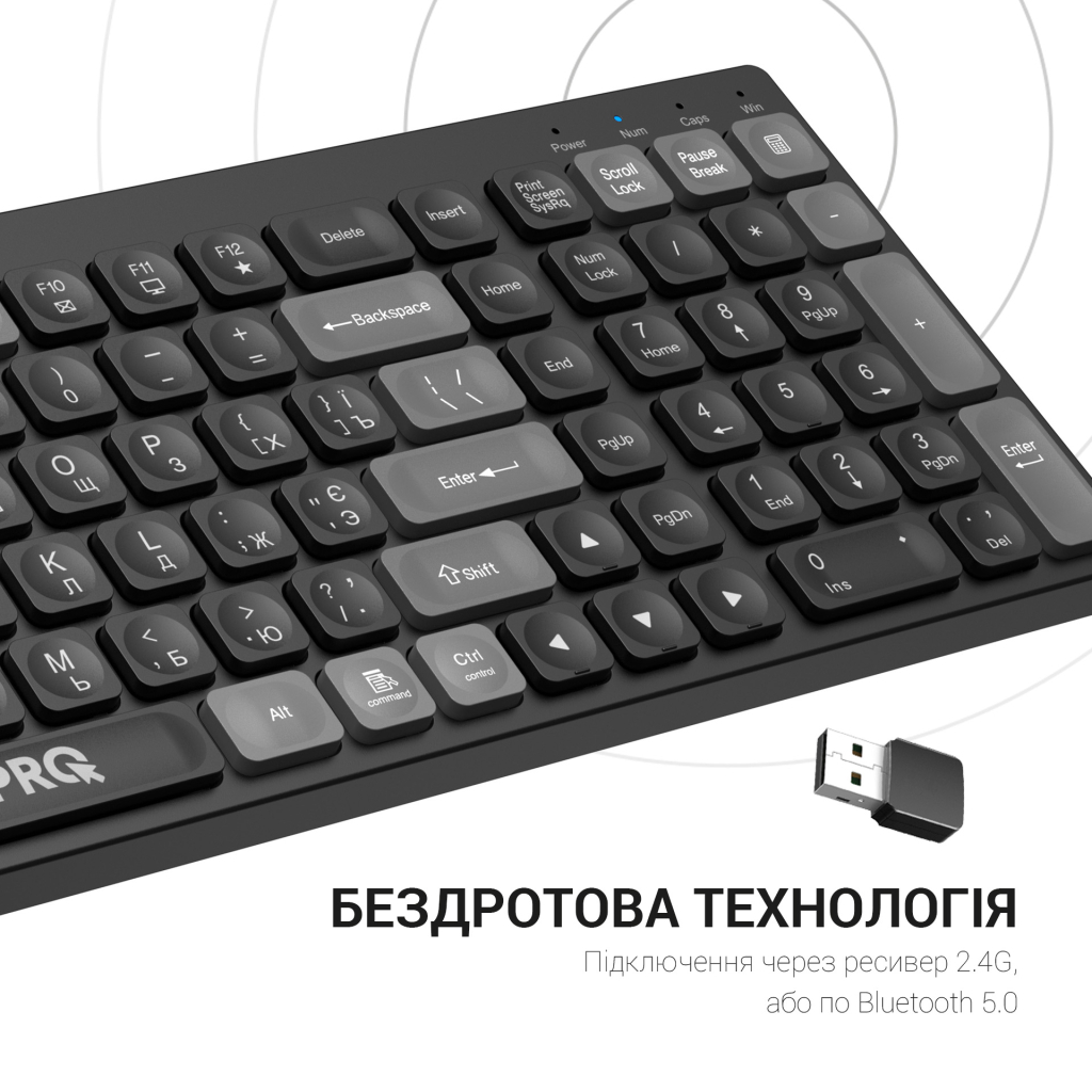 Клавіатура бездротова OfficePro SK985B Bluetooth Black фото9
