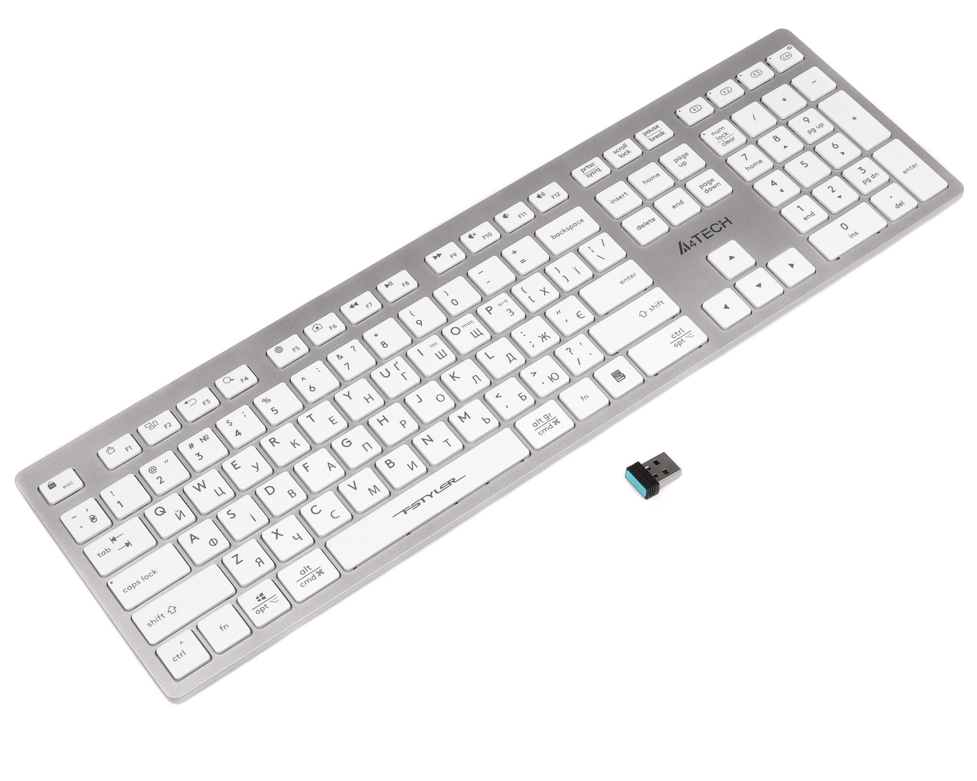 Клавиатура A4Tech Fstyler FBX50C White фото