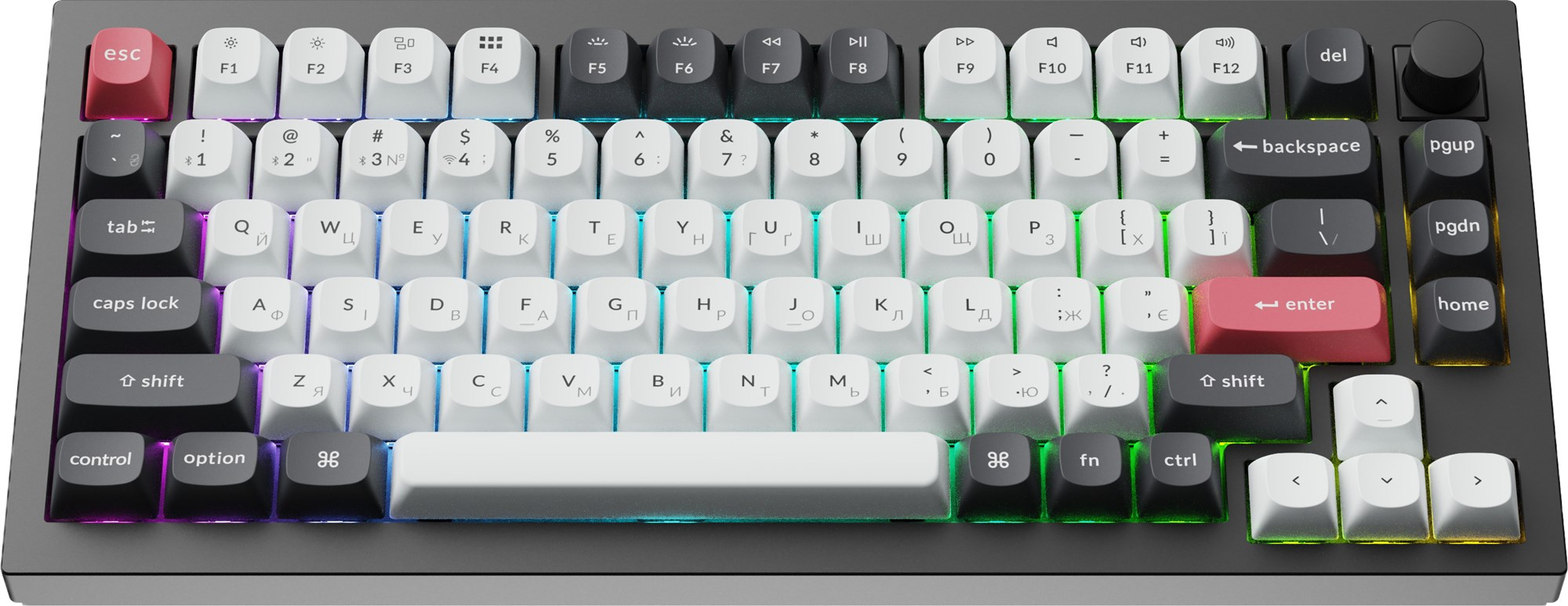 Клавиатура Keychron Q1 HE Magnetic Switch Black RGB (Q1H-M1-UA) фото