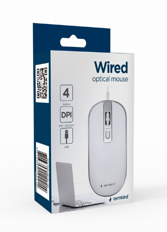 Мишь Gembird MUS-4B-06-WS White/Silver фото6