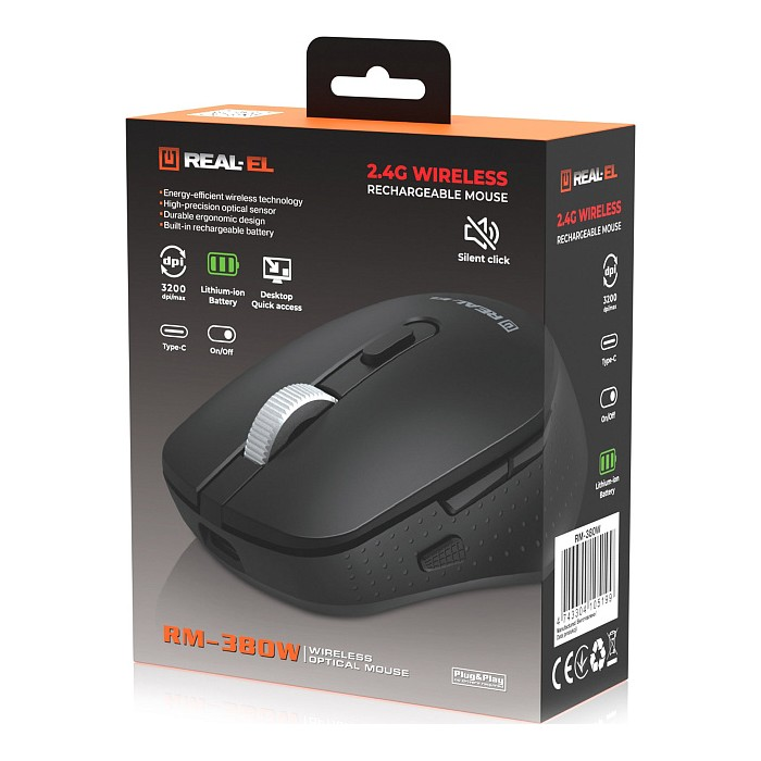 Мишь REAL-EL RM-380W фото10