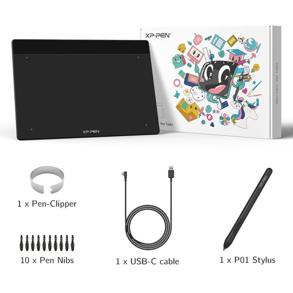 Графический планшет XP-pen Deco Fun S_BK черный фото10