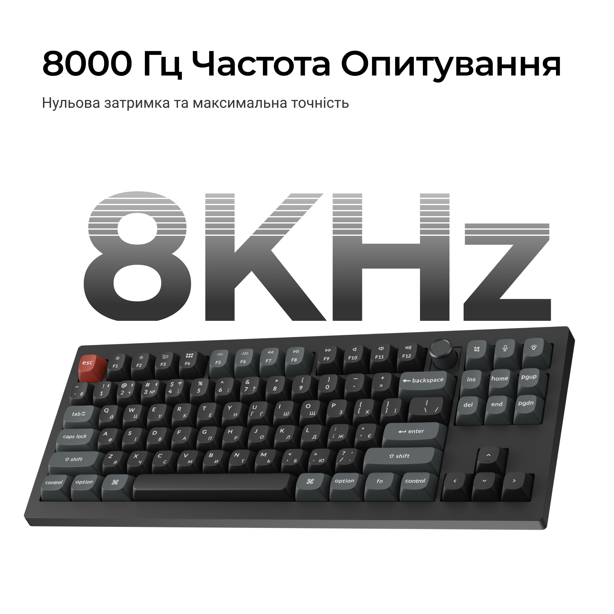 Клавиатура Keychron V3 Ultra Keychron Red Switch Black RGB (V3U-D1-UA) фото
