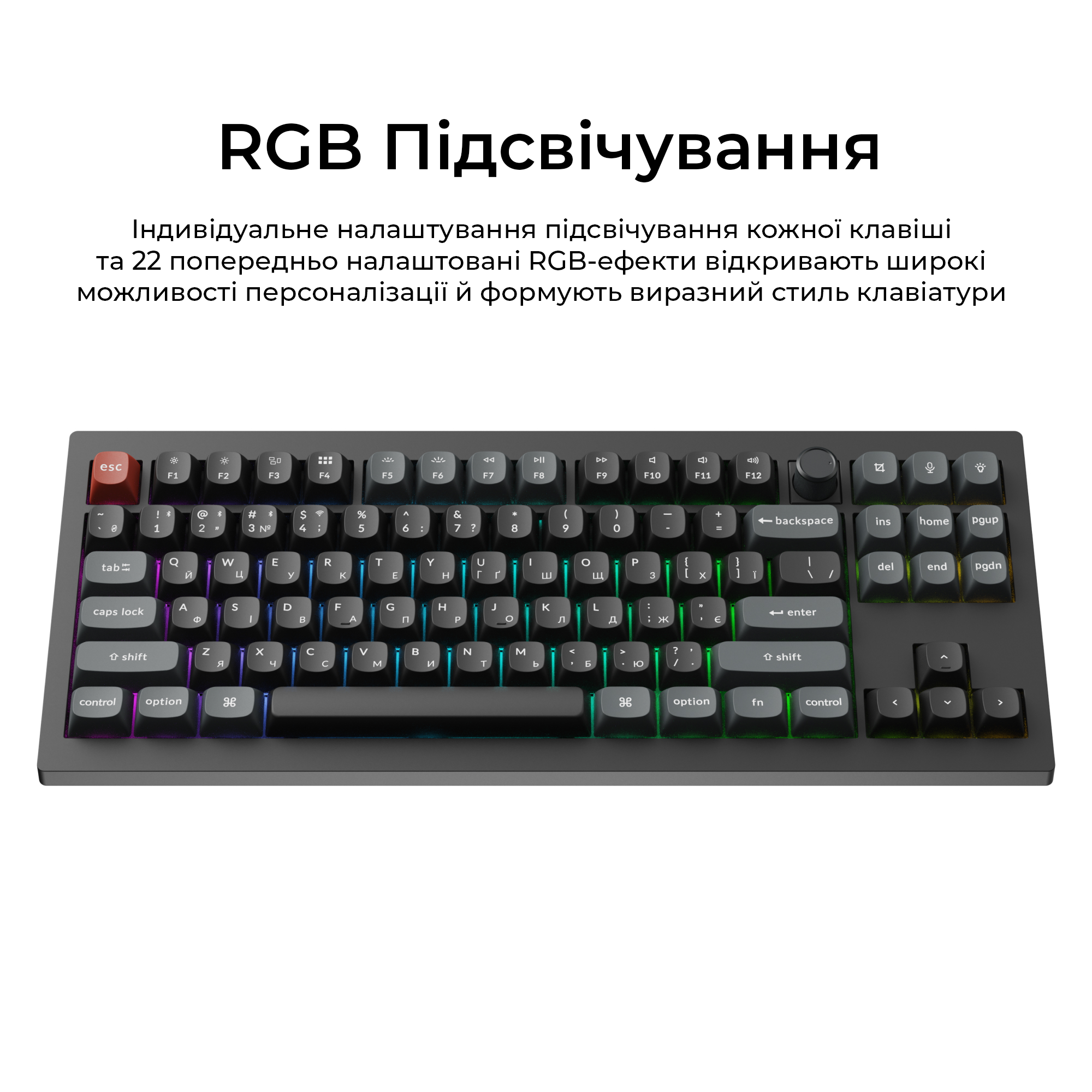 Клавиатура Keychron V3 Ultra Keychron Red Switch Black RGB (V3U-D1-UA) фото