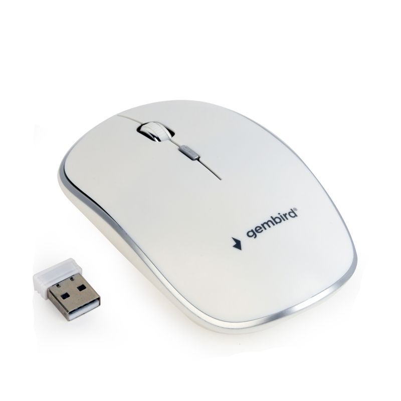 Миша Gembird USB, 1600 dpi, бiлий фото