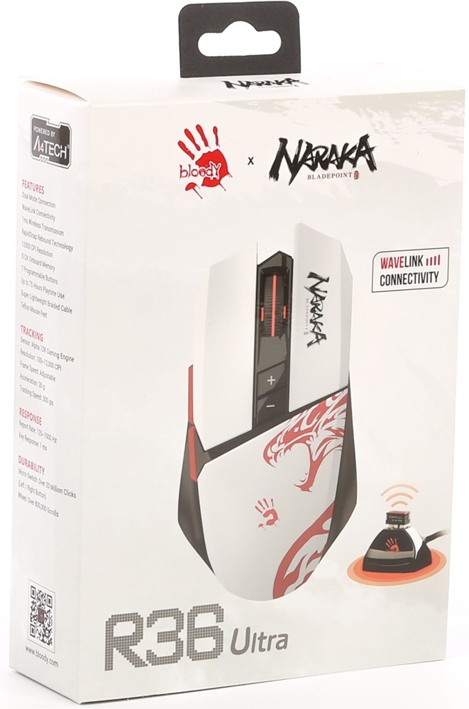 Мишь A4Tech Bloody R36 Ultra Naraka White – купить в Киеве | цена