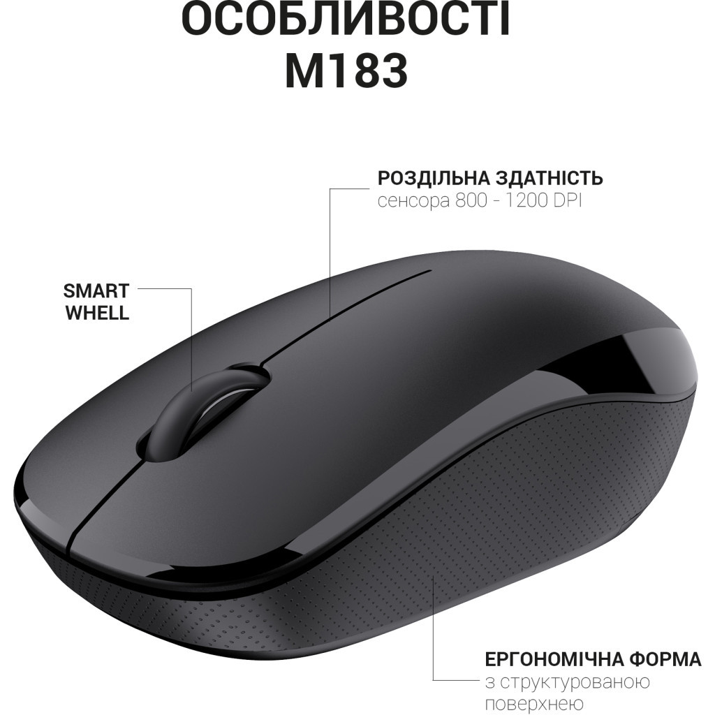Мышь беспроводная OfficePro M183 Black фото5