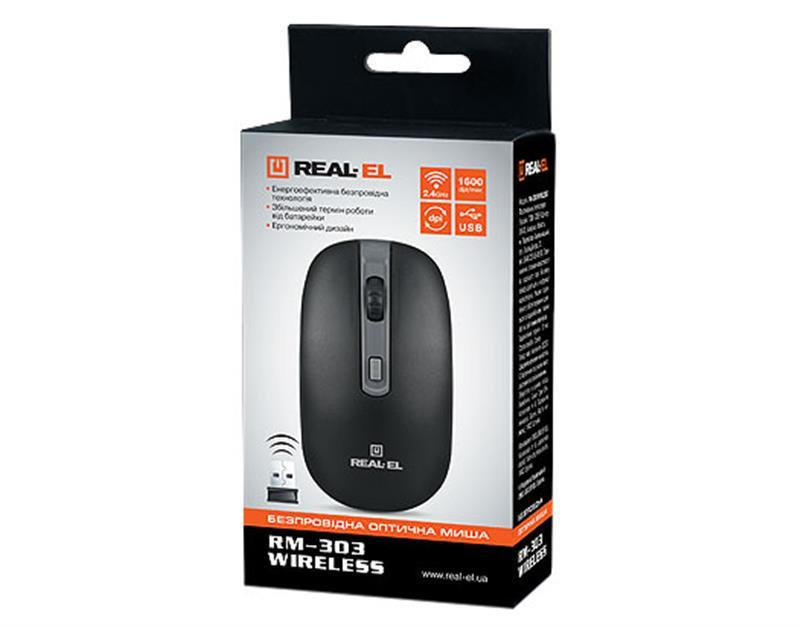 Мышь беспроводная REAL-EL RM-301 Wireless Black фото5