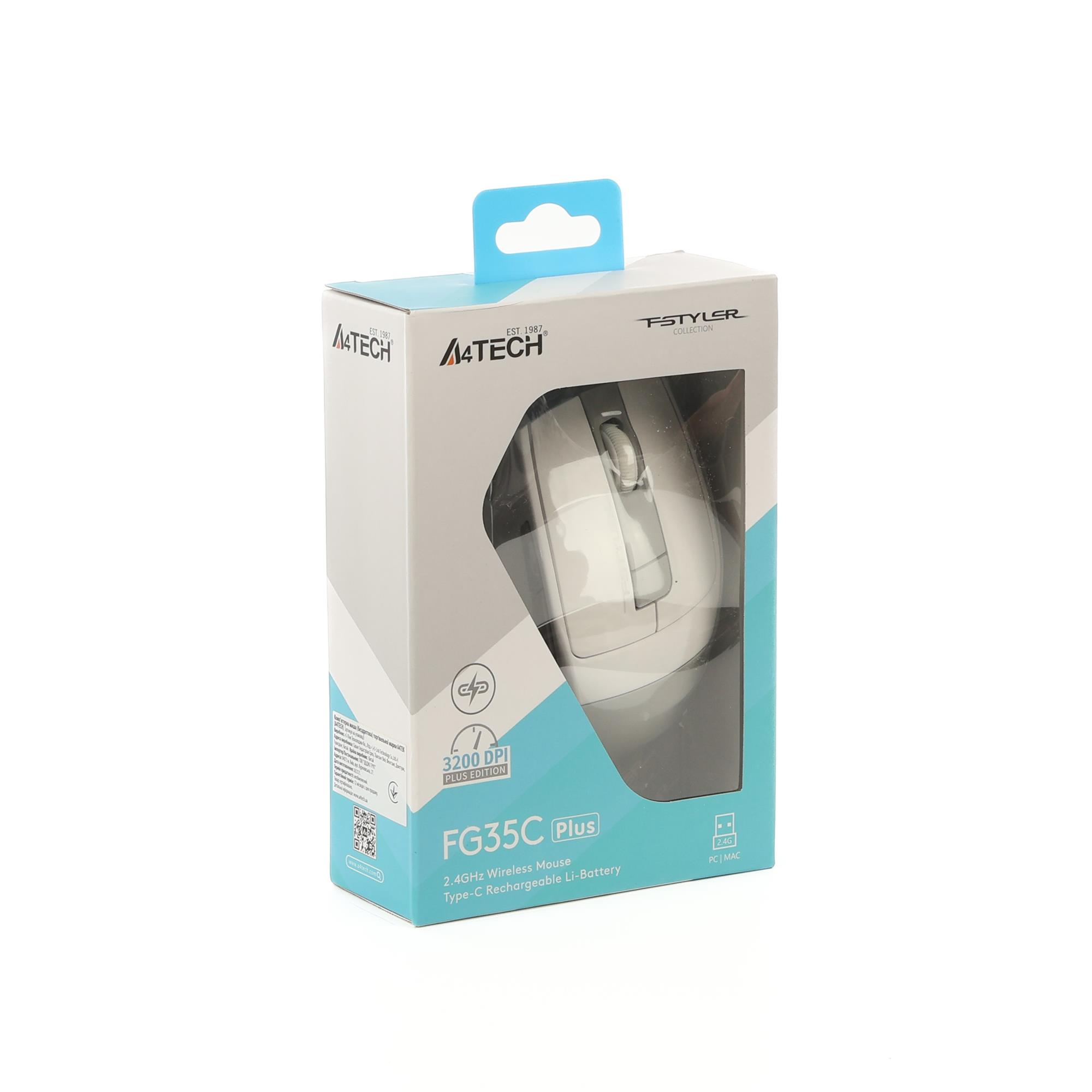 Мышь беспроводная A4Tech Fstyler FG35C Plus White фото12