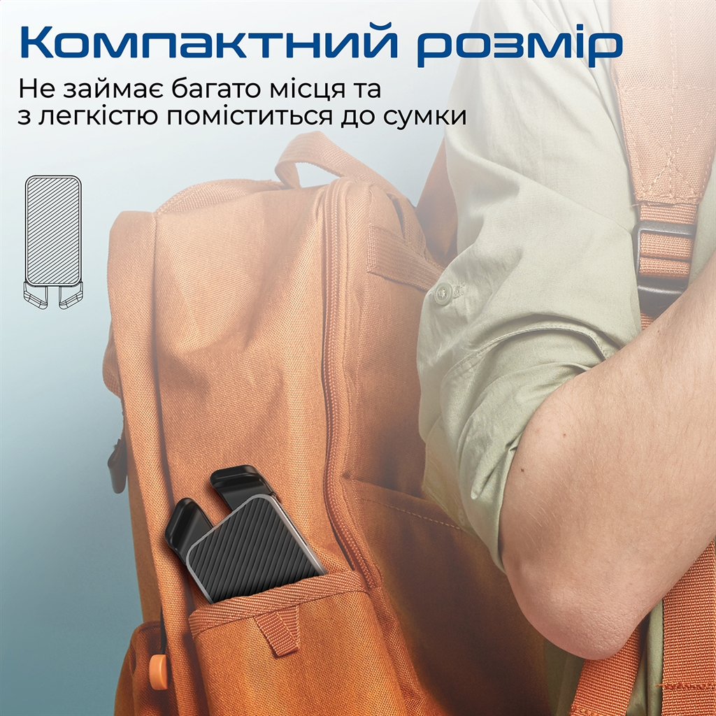 Подставка для ноутбука Promate PocketMount Grey фото4
