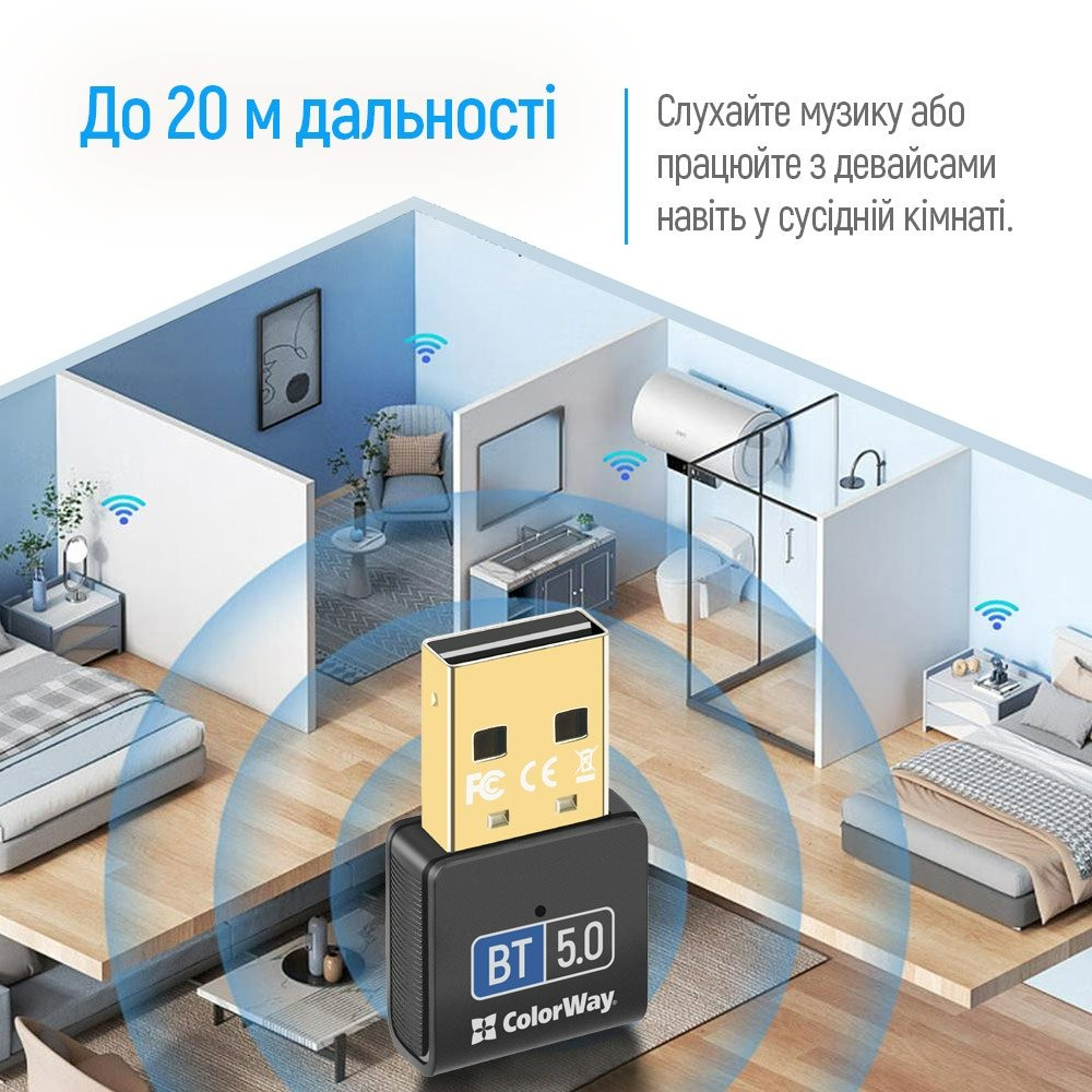 Адаптер Bluetooth 5.0 ColorWay (CW-AD-BT50) фото11
