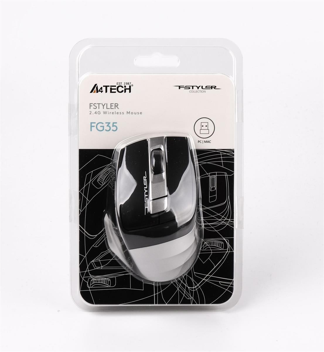 Мышь беспроводная A4Tech FG35 Grey USB фото5