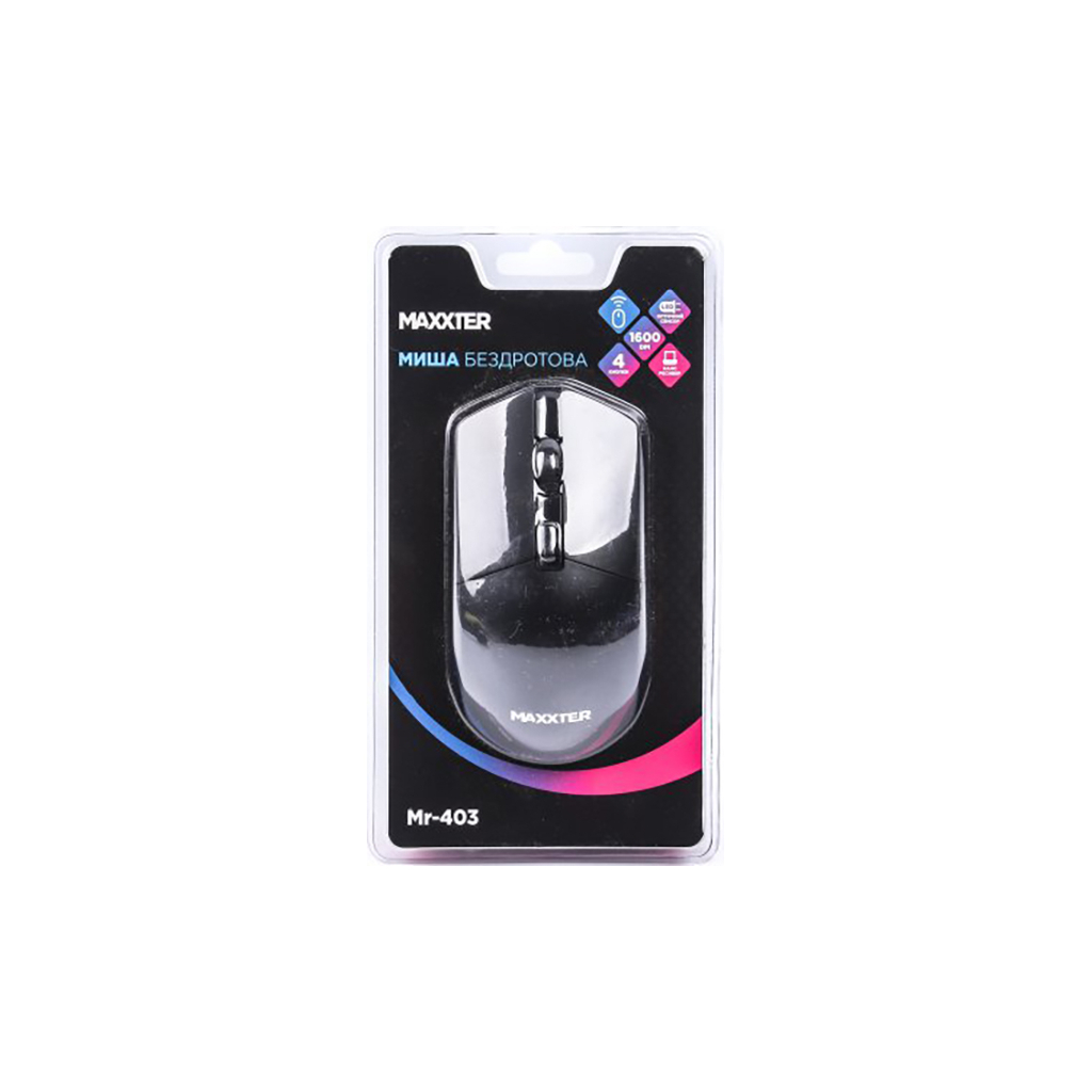 Мышь беспроводная Maxxter Mr-403 Black фото